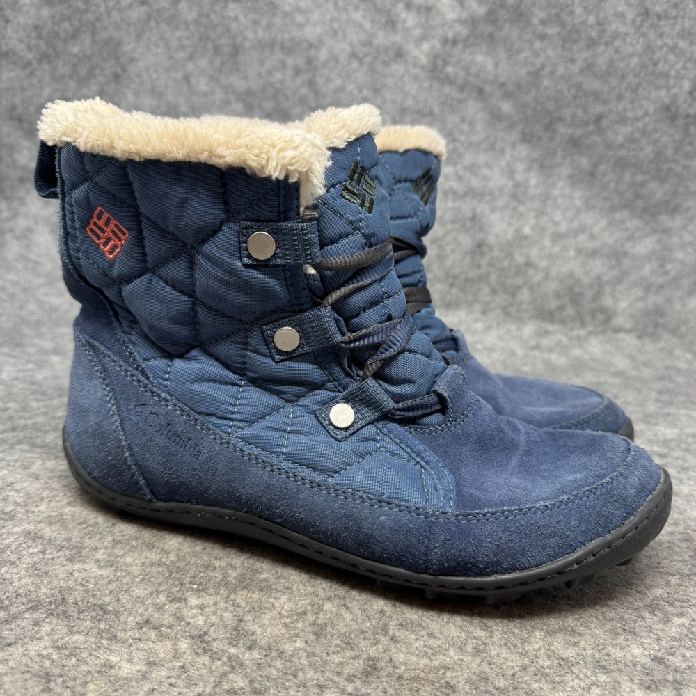 Columbia‎ Boots Womens Sz 7.5 Minx Shorty Omni Heat Insulated Winter Snow Suede